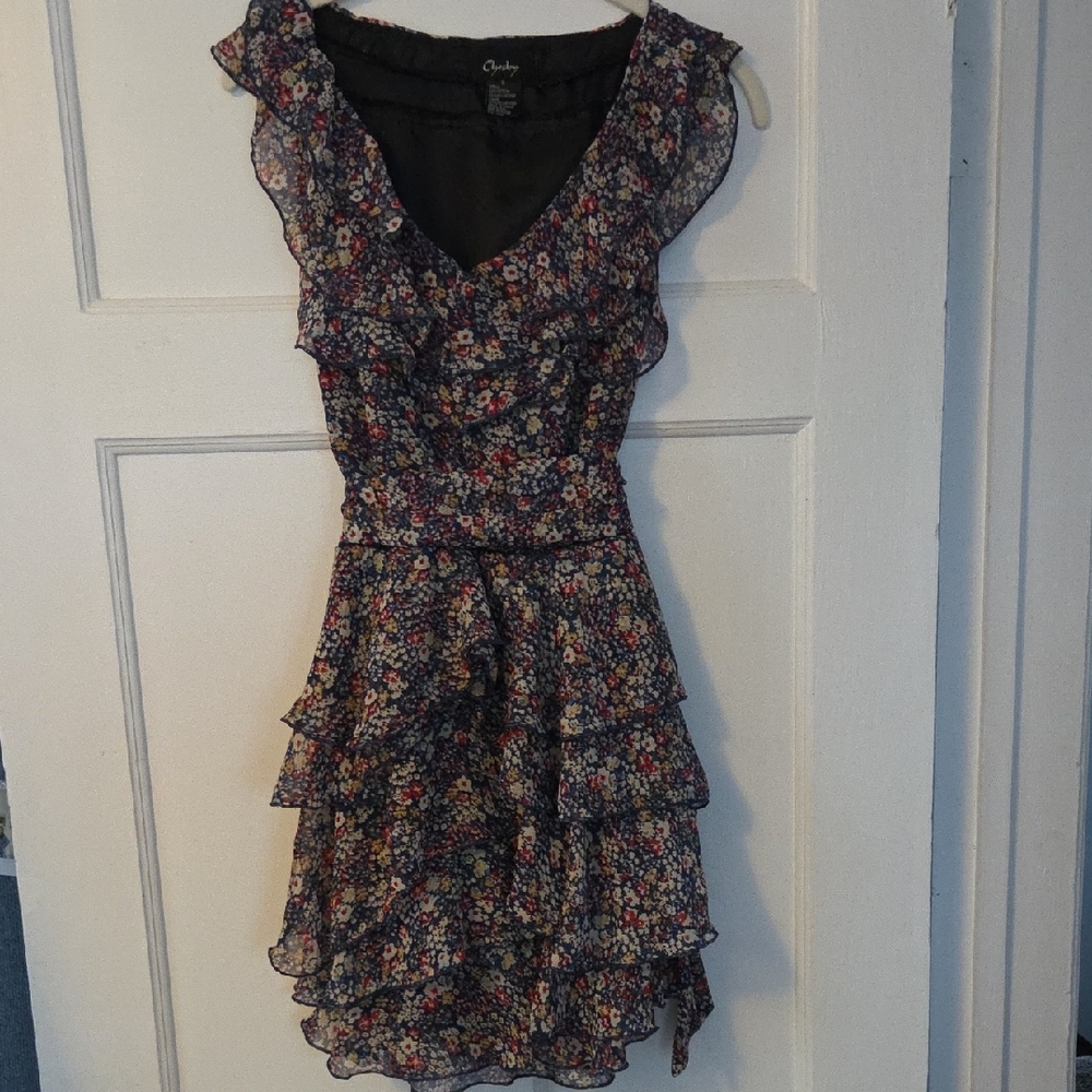 Chesley Floral Ruffle Mini Dress - Multicolor